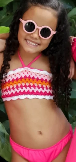 CROCHET BANDEAU TWO PIECE BIKINI