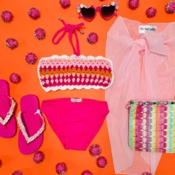 CROCHET BANDEAU TWO PIECE BIKINI