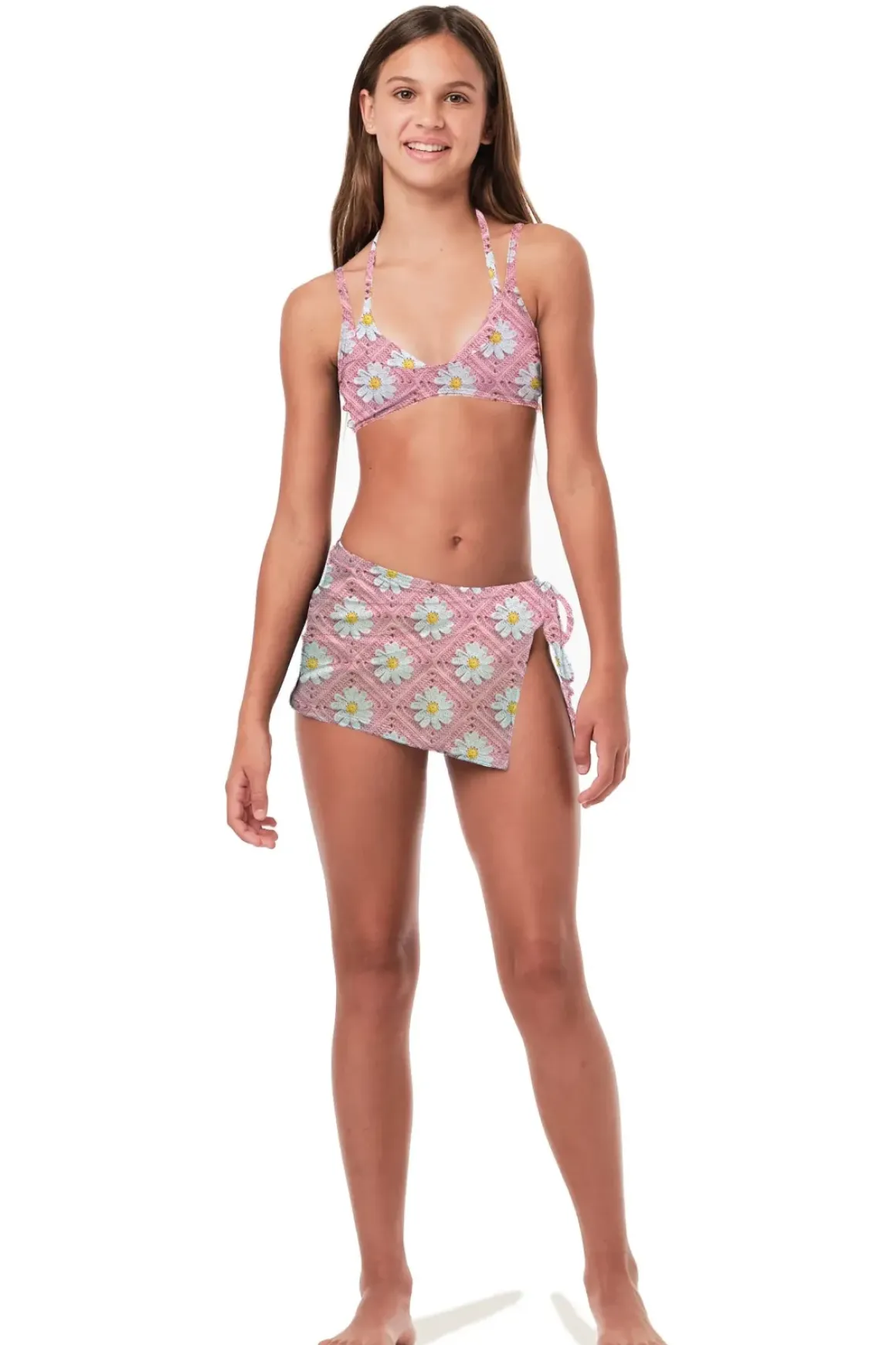 CROCHET FLOWER PRINT SARONG