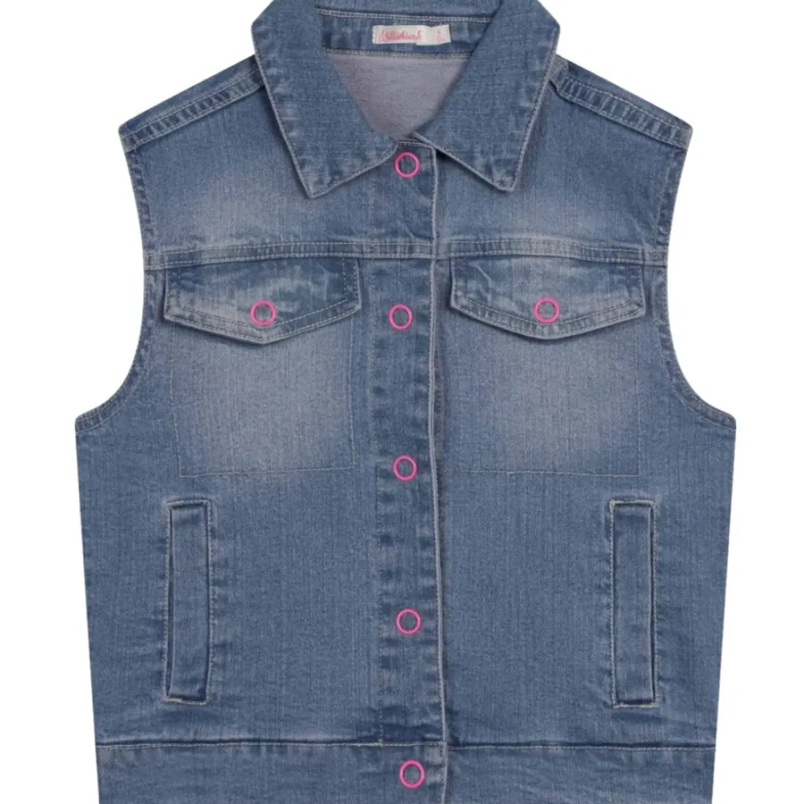 CROCHET HEART DENIM VEST