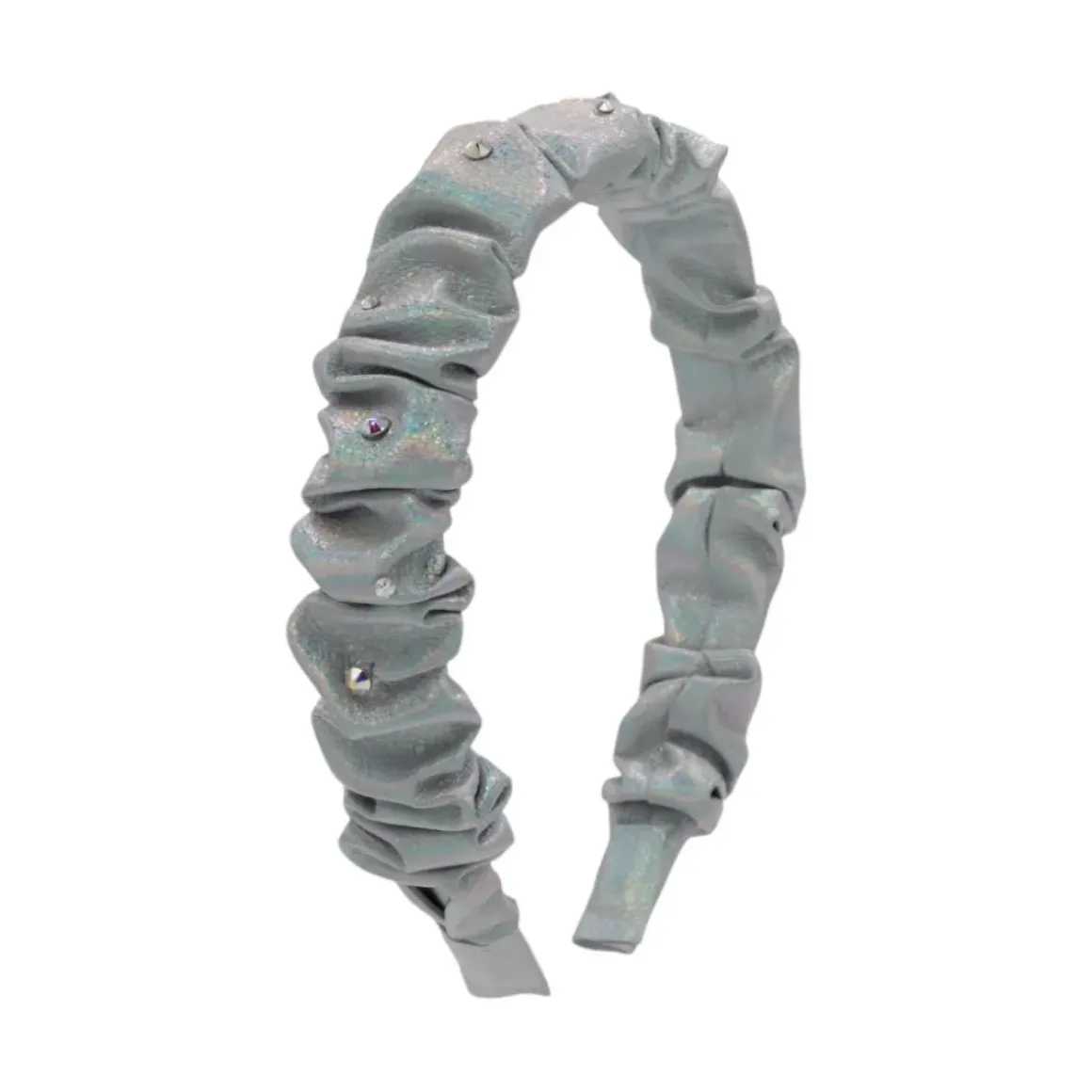 CRYSTAL METALLIC SCRUNCHY HEADBAND