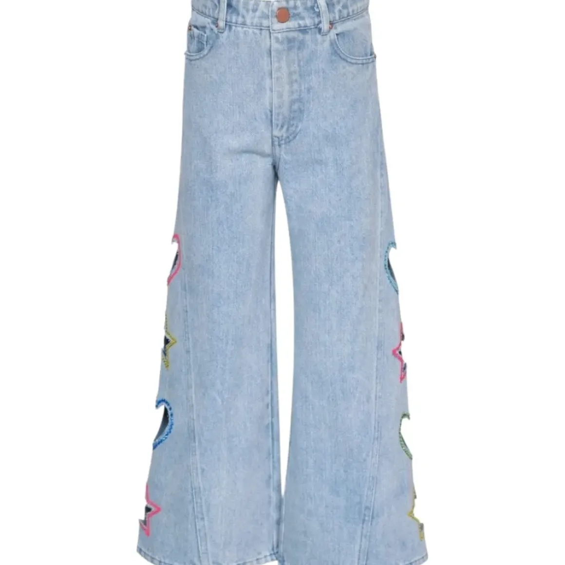CUTOUT WIDE LEG JEANS