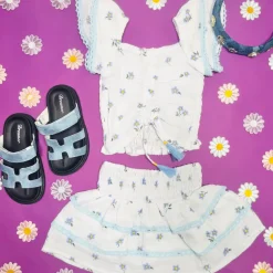 DAFFODIL TOP AND RUFFLE SKIRT SET