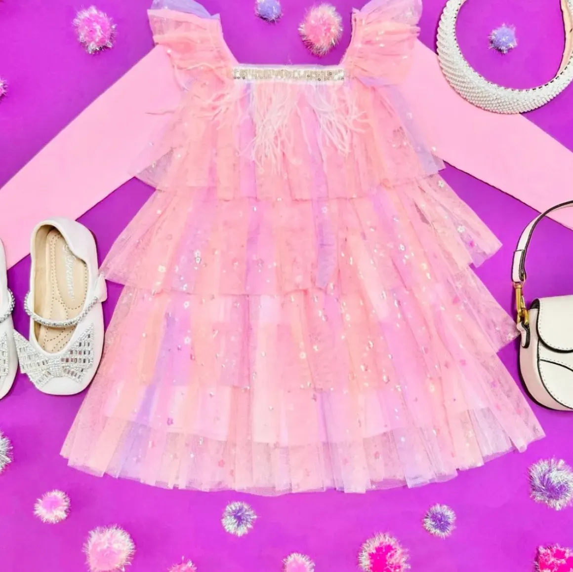 DAISY FEATHER TUTU DRESS