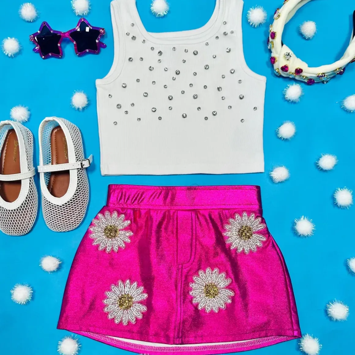 DAISY METALLIC SKORT