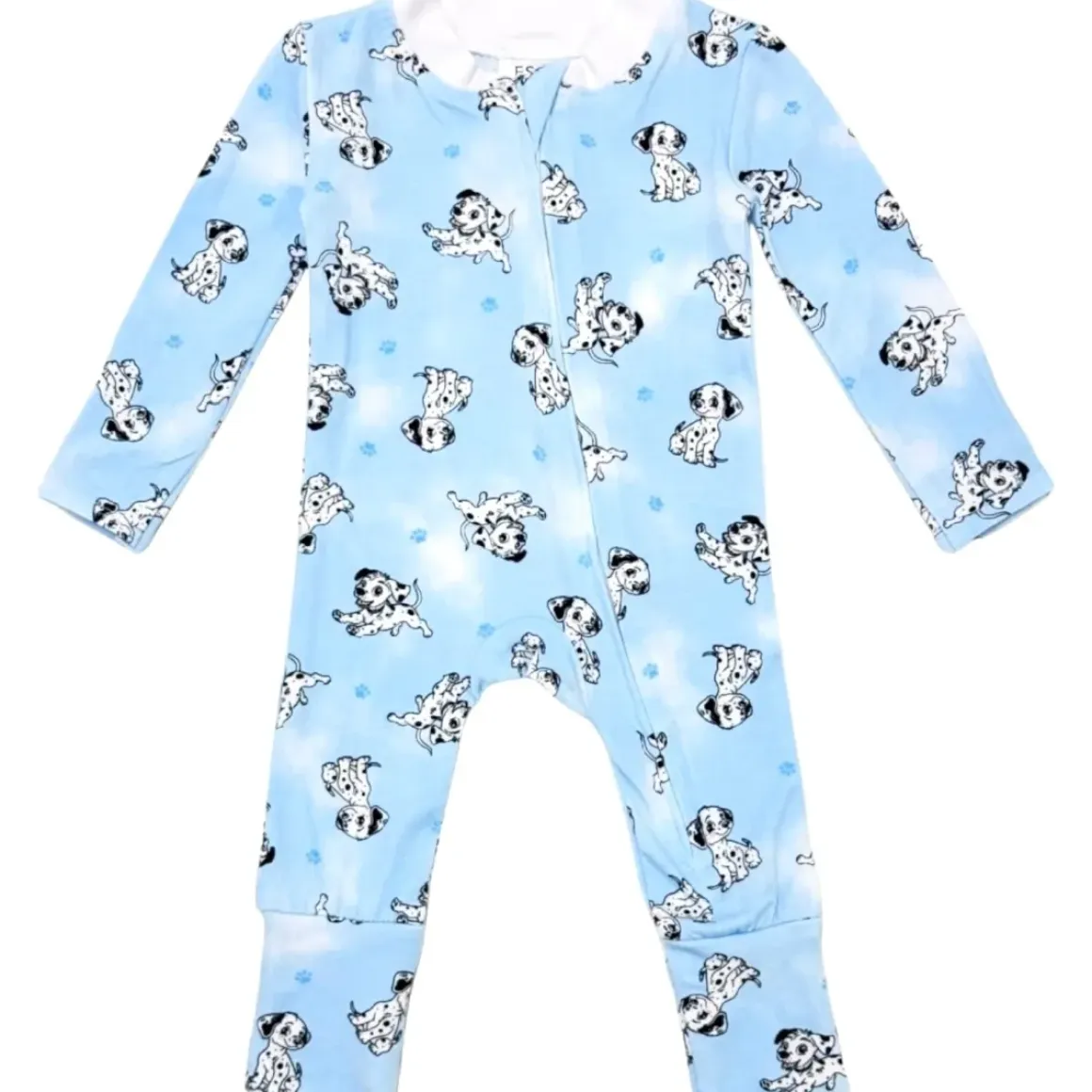 DALMATIONS ZIP FOOTIE
