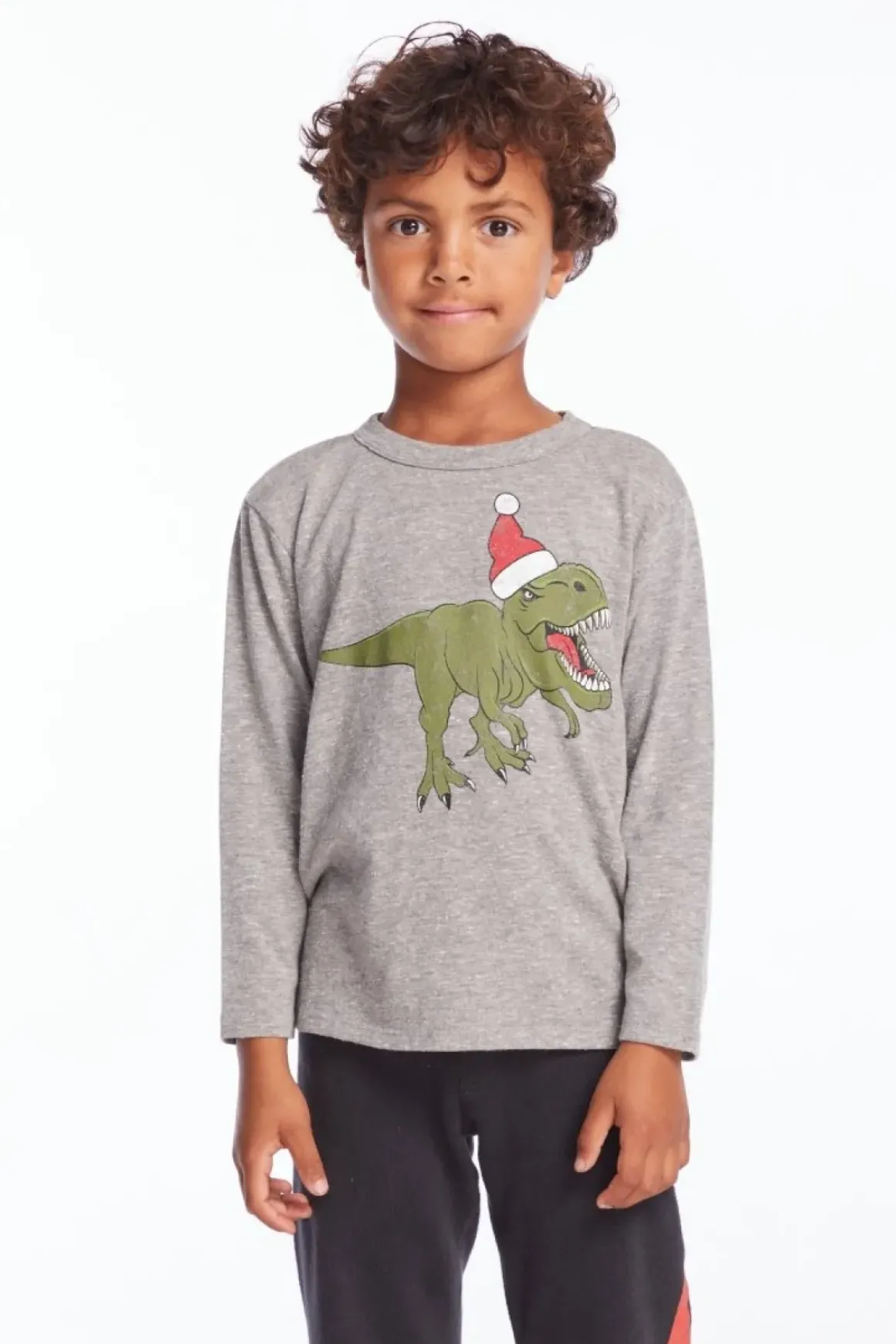 DINO SANTA LONG SLEEVE TSHIRT