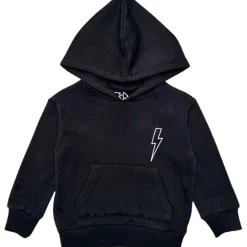 DISTRESSED LIGHTNING BOLT HOODIE