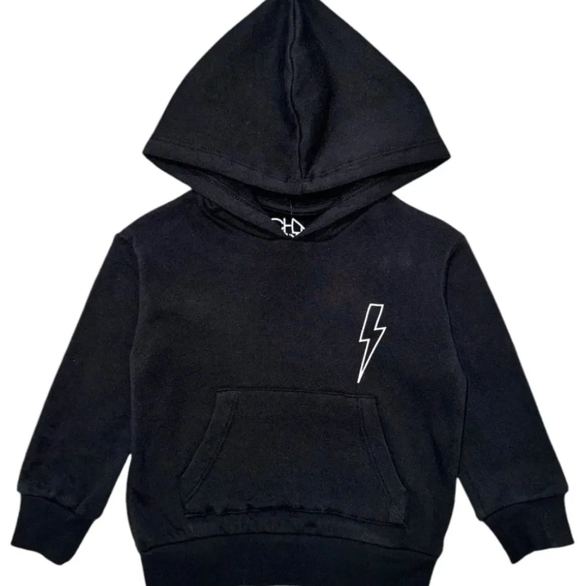 DISTRESSED LIGHTNING BOLT HOODIE