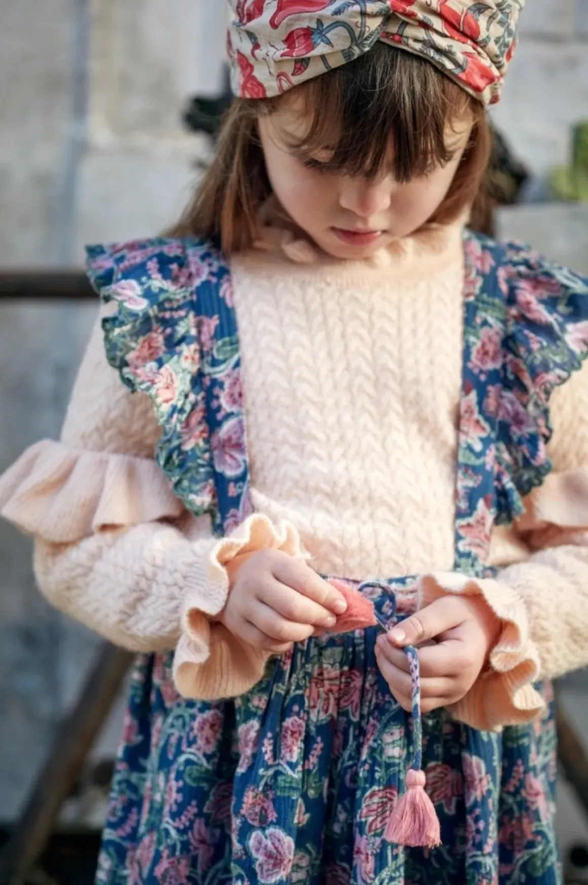 ELEONOR WILD FLOWERS SKIRT W/ SUSPENDERS