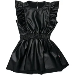 FAUX LEATHER DRESS