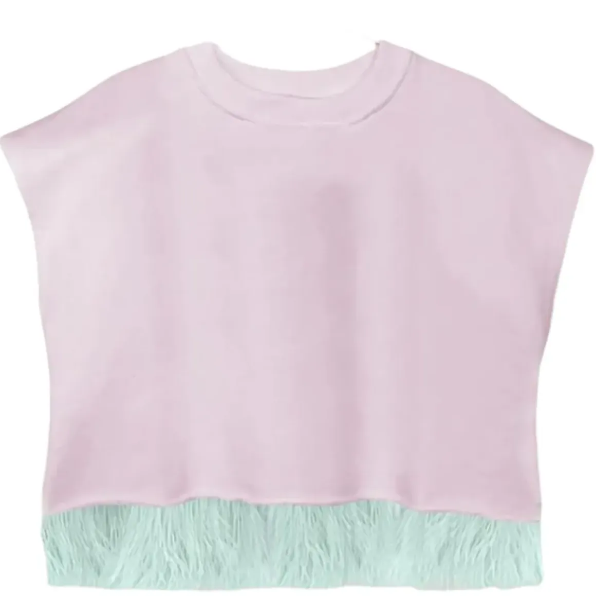 FEATHER TRIM TOP