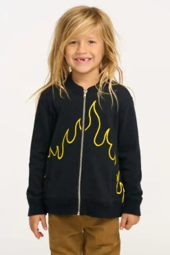 FLAMES ZIP UP HOODIE