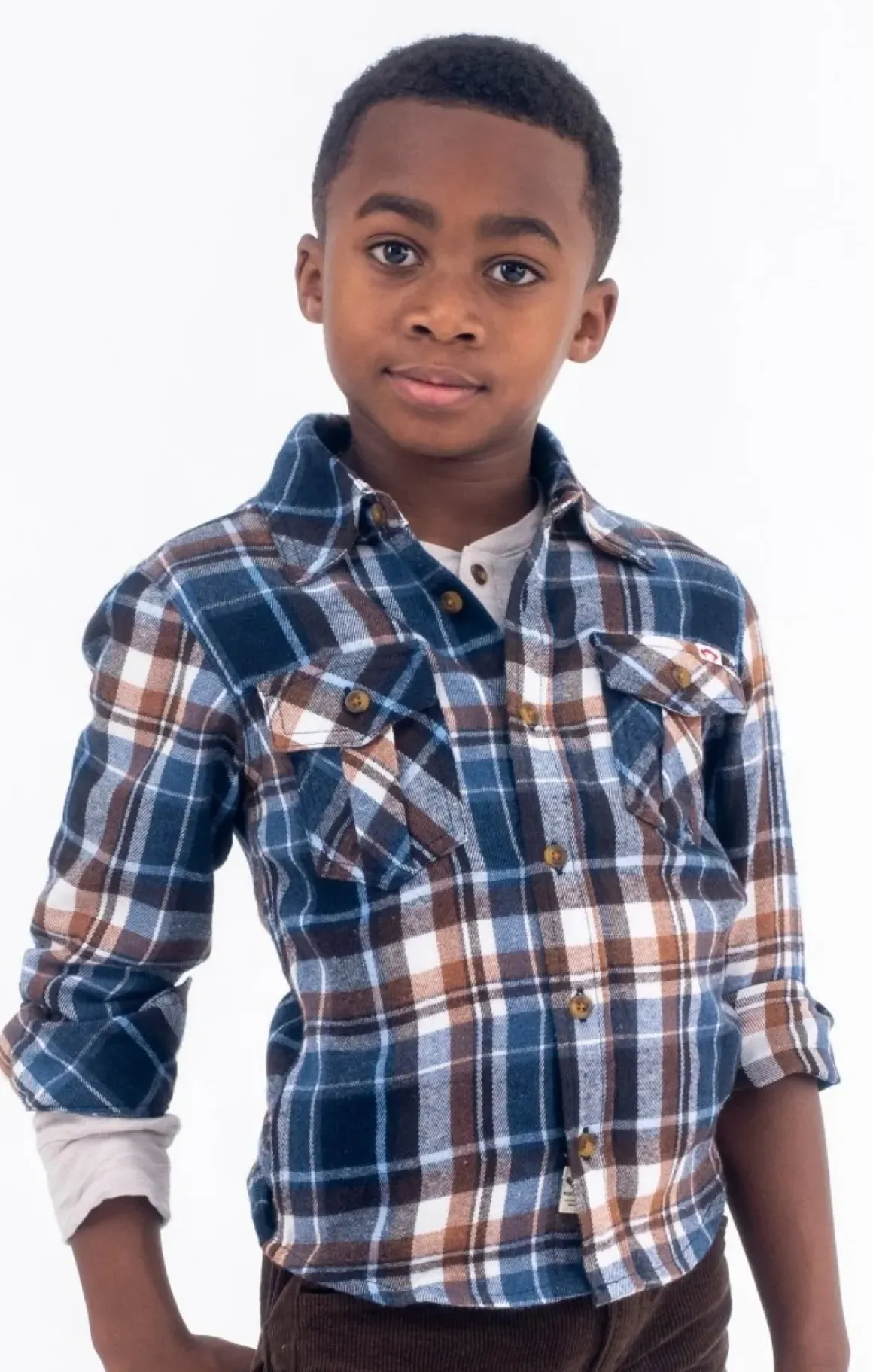FLANNEL BUTTON DOWN LONG SLEEVE TOP