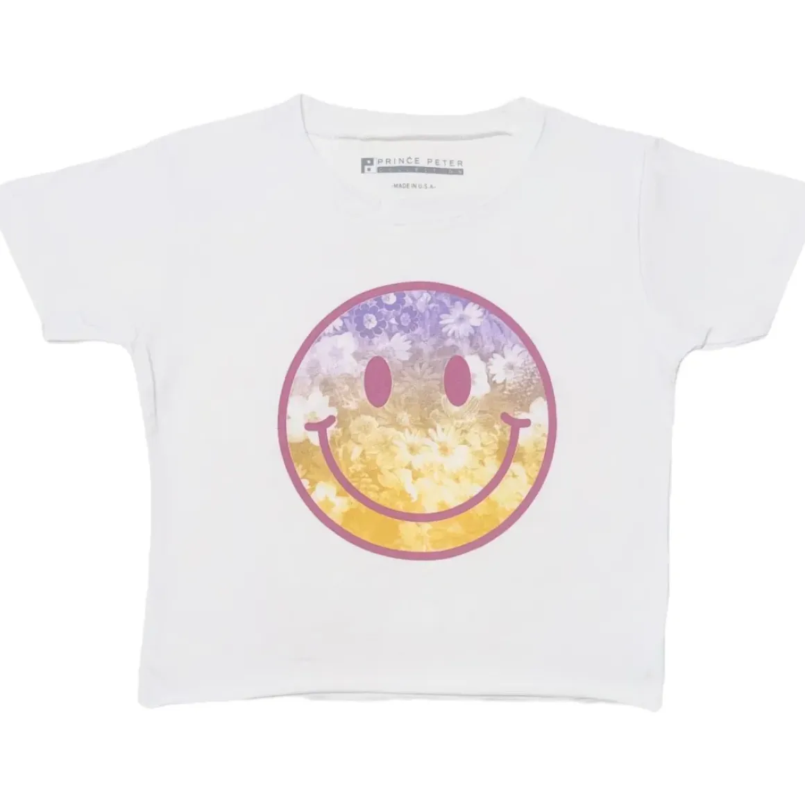 FLORAL SMILEY FACE TSHIRT