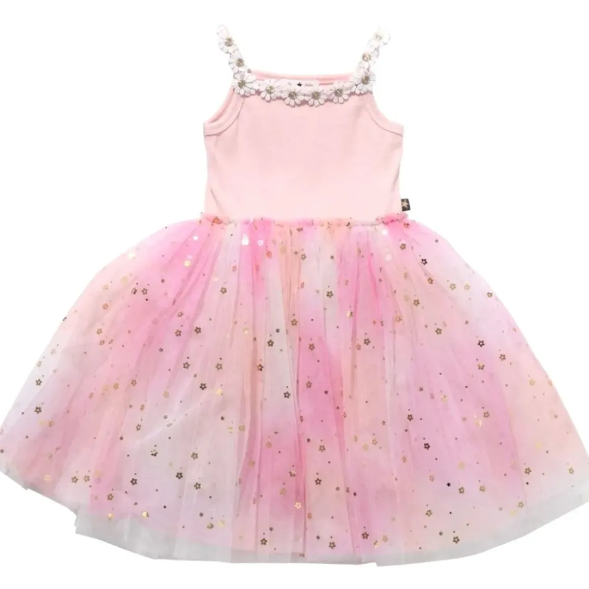 FLOWER LACE SHIMMERY STARS TUTU DRESS