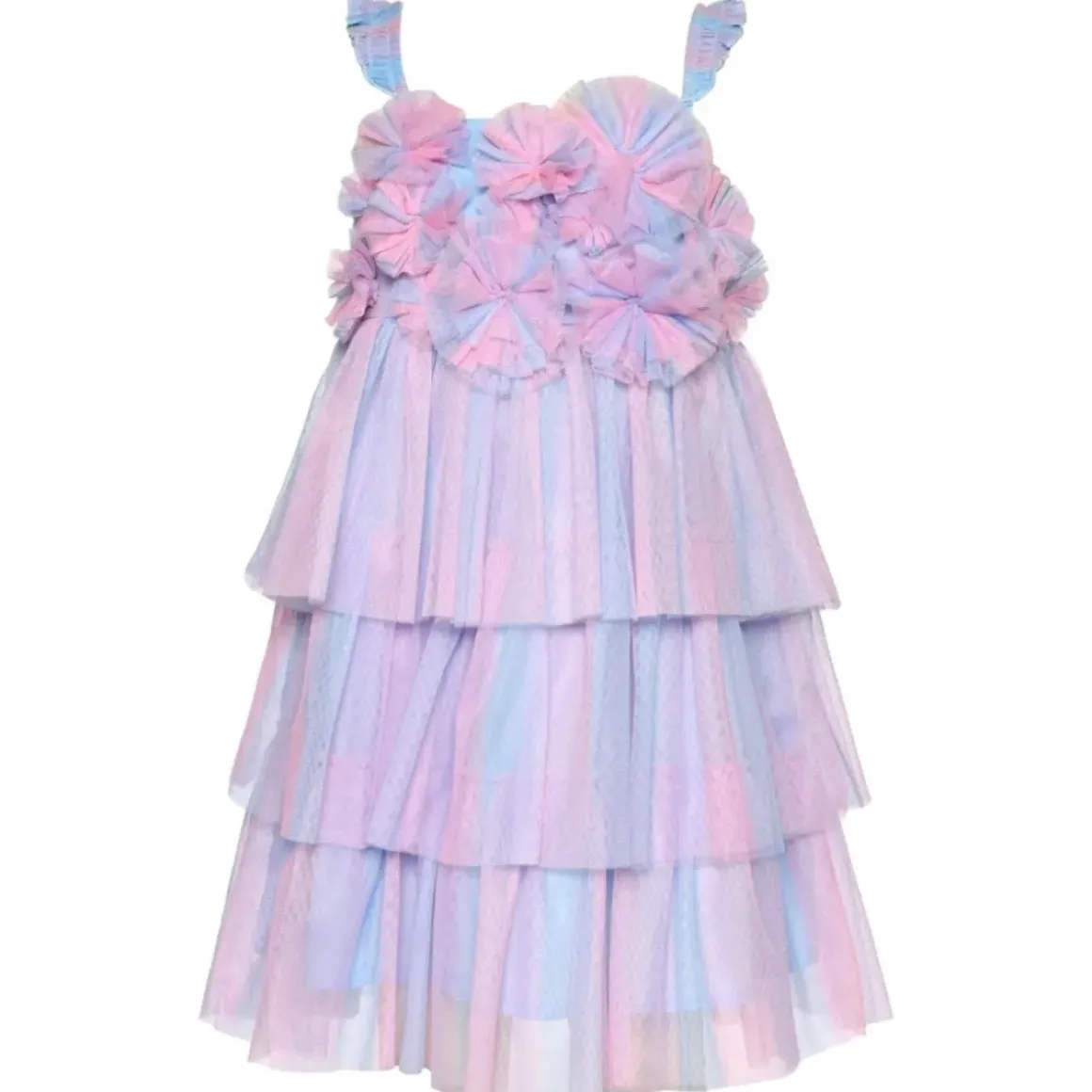 FLOWER MESH TUTU DRESS