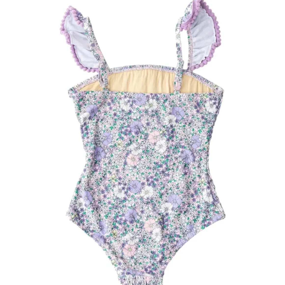 FLOWER POWER SMOCKED ONE PIECE SWIMSUIT