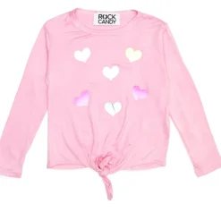 FOIL HEARTS LONG SLEEVE TSHIRT