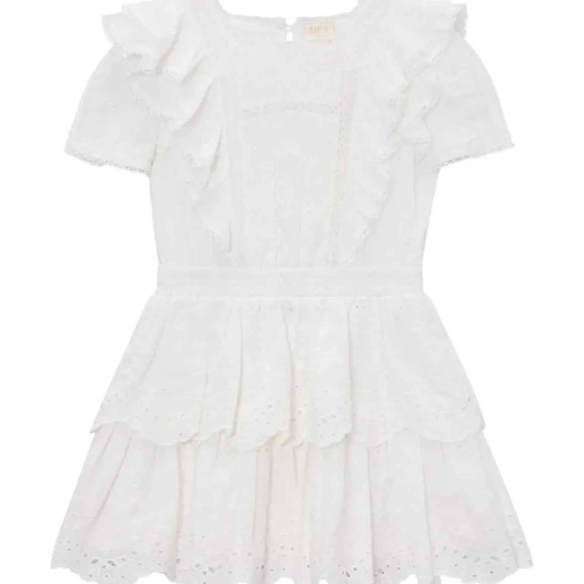 FREYA LACE RUFFLE DRESS
