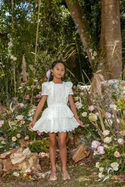 FREYA LACE RUFFLE DRESS