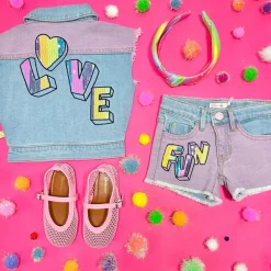 FUN COLORED DENIM SHORTS