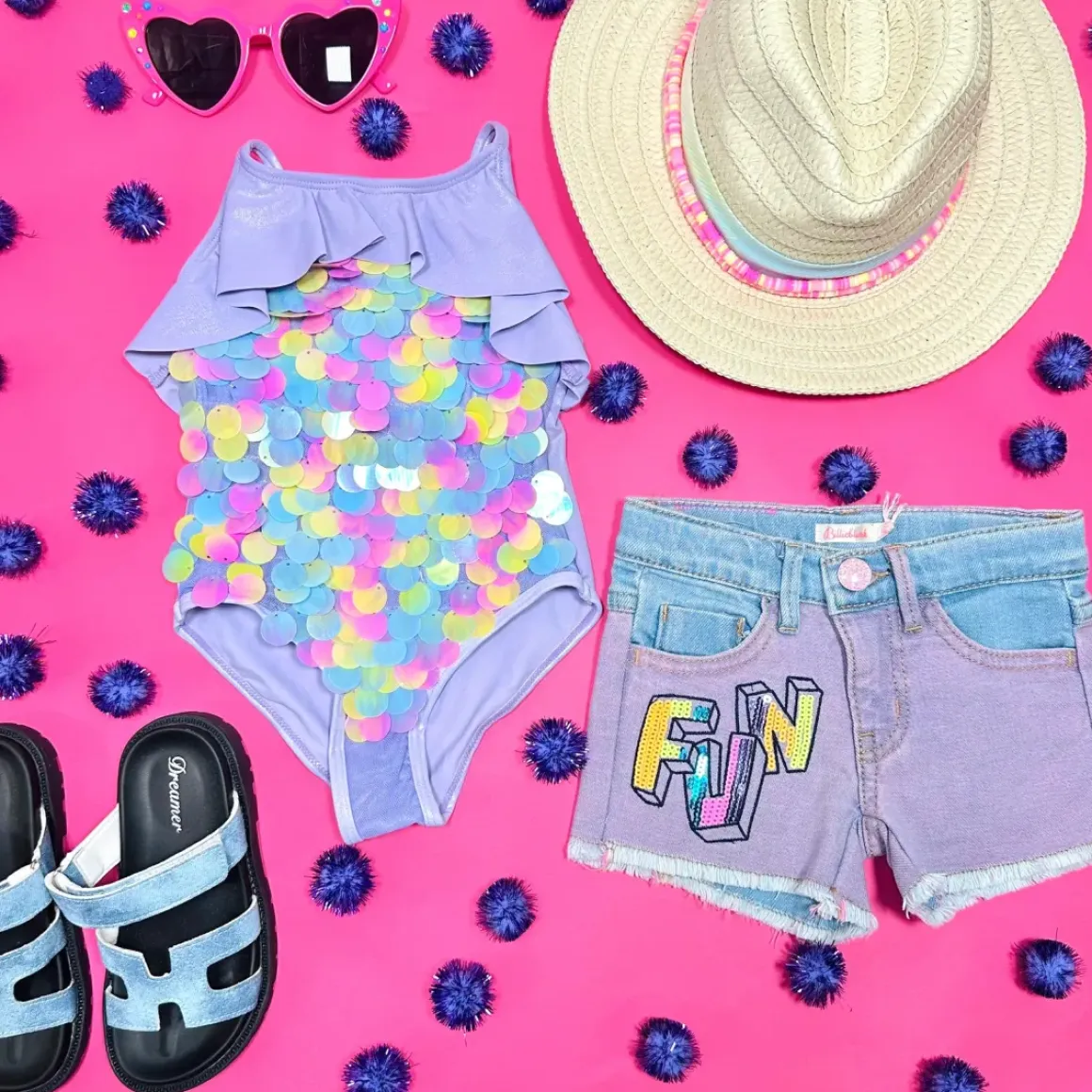 FUN COLORED DENIM SHORTS