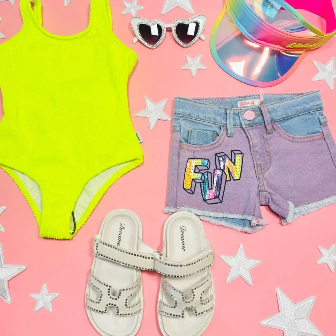 FUN COLORED DENIM SHORTS