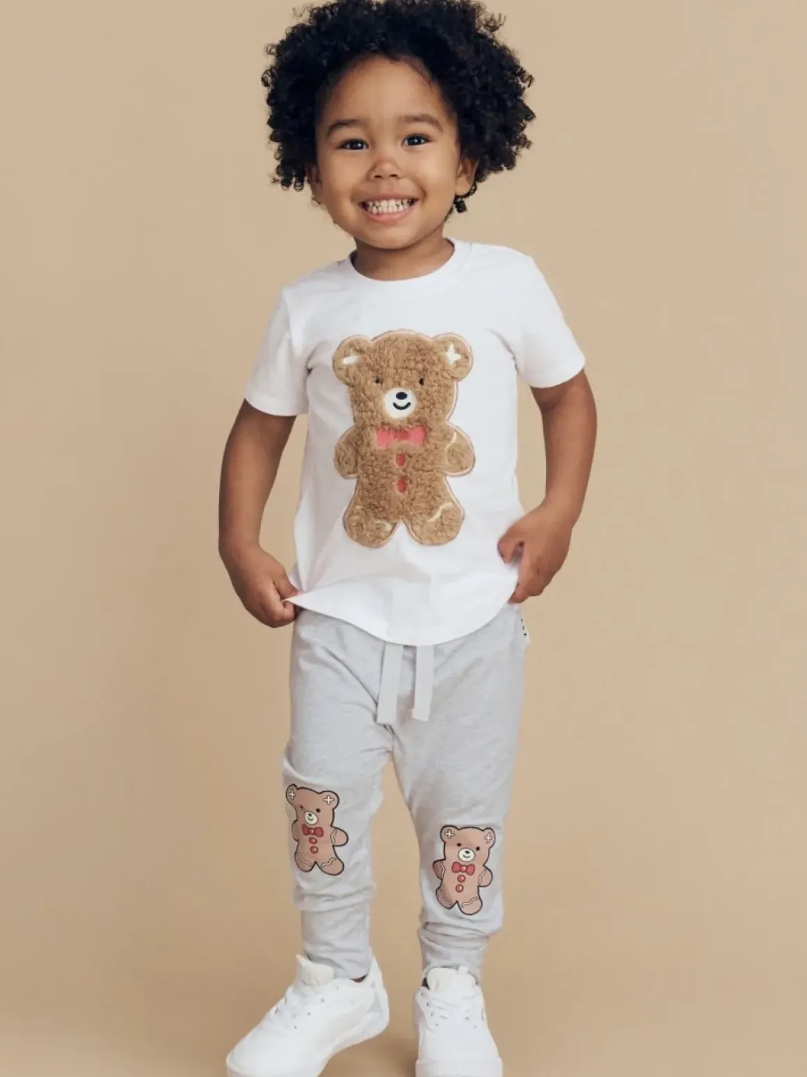 FUZZY GINGERBREAD TSHIRT AND PANTS SET