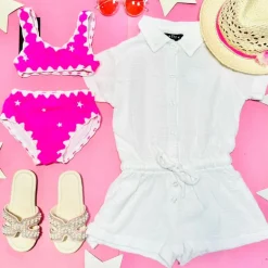 GAUZE BEACH COVER UP ROMPER