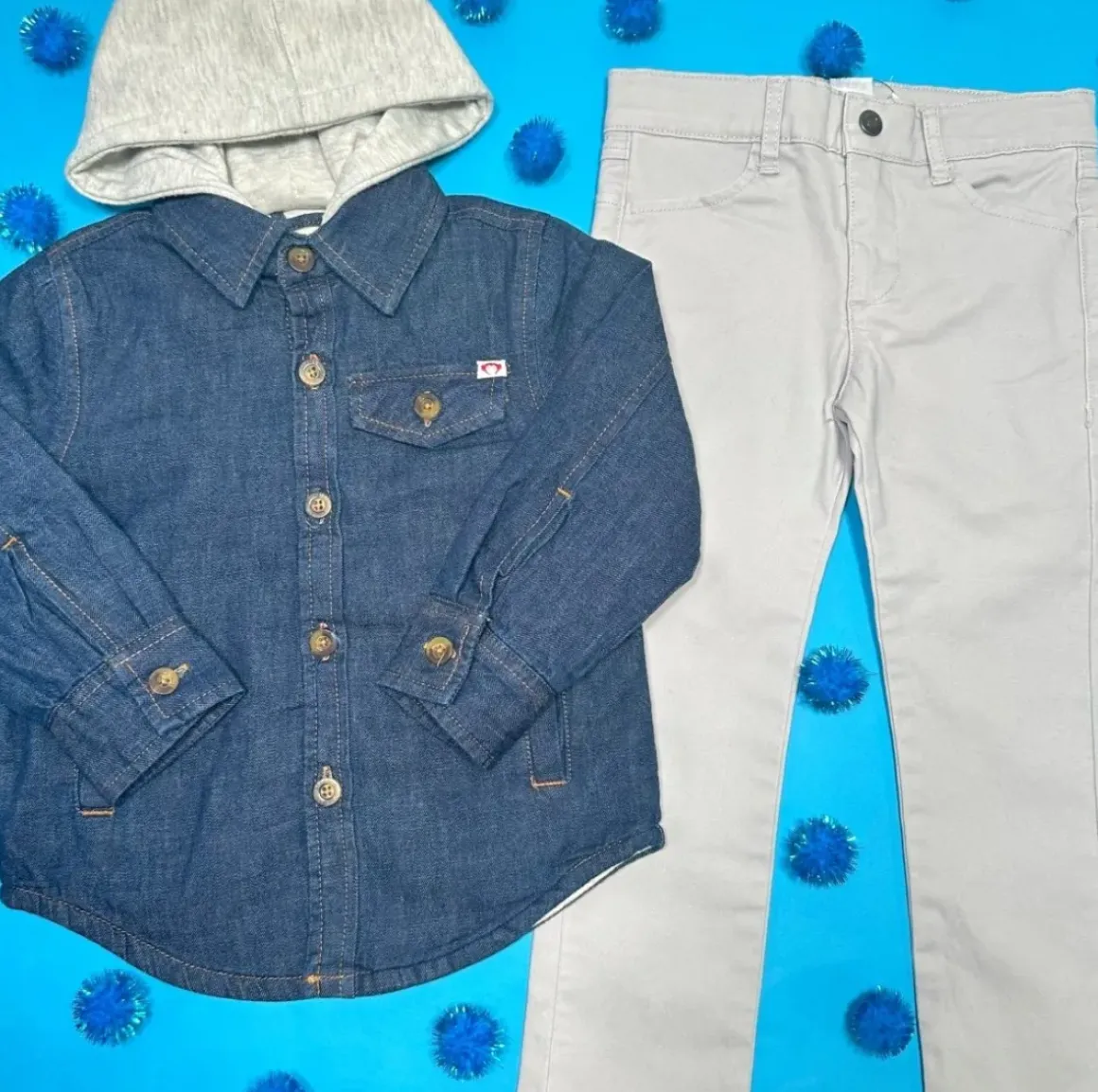 GLEN DENIM JACKET W/ HOOD