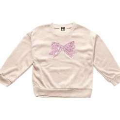 GLITTER BOW SWEATSHIRT