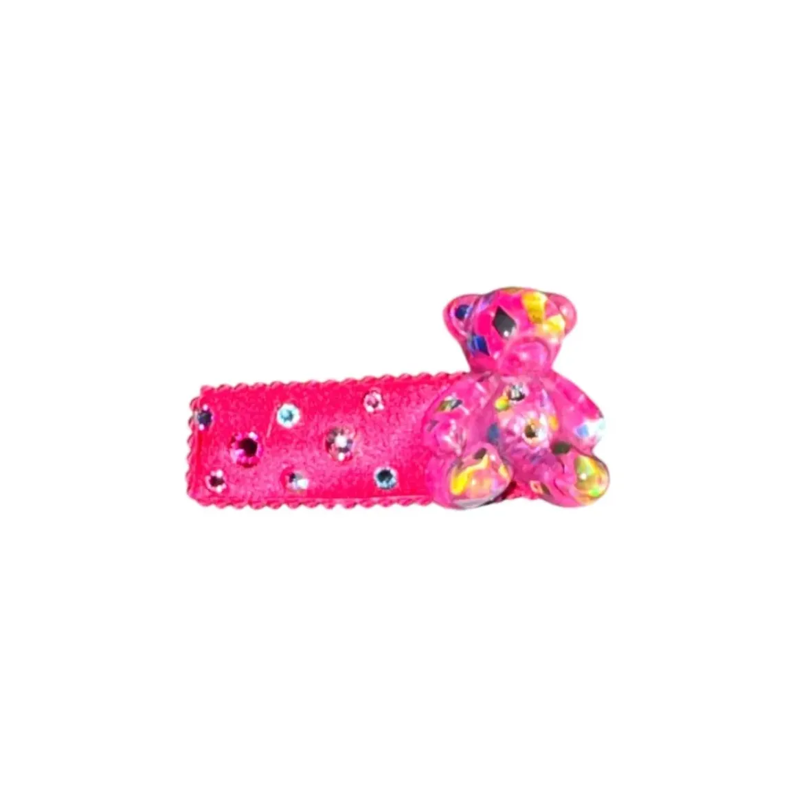 GLITTER GUMMY BEAR CRYSTAL CLIP