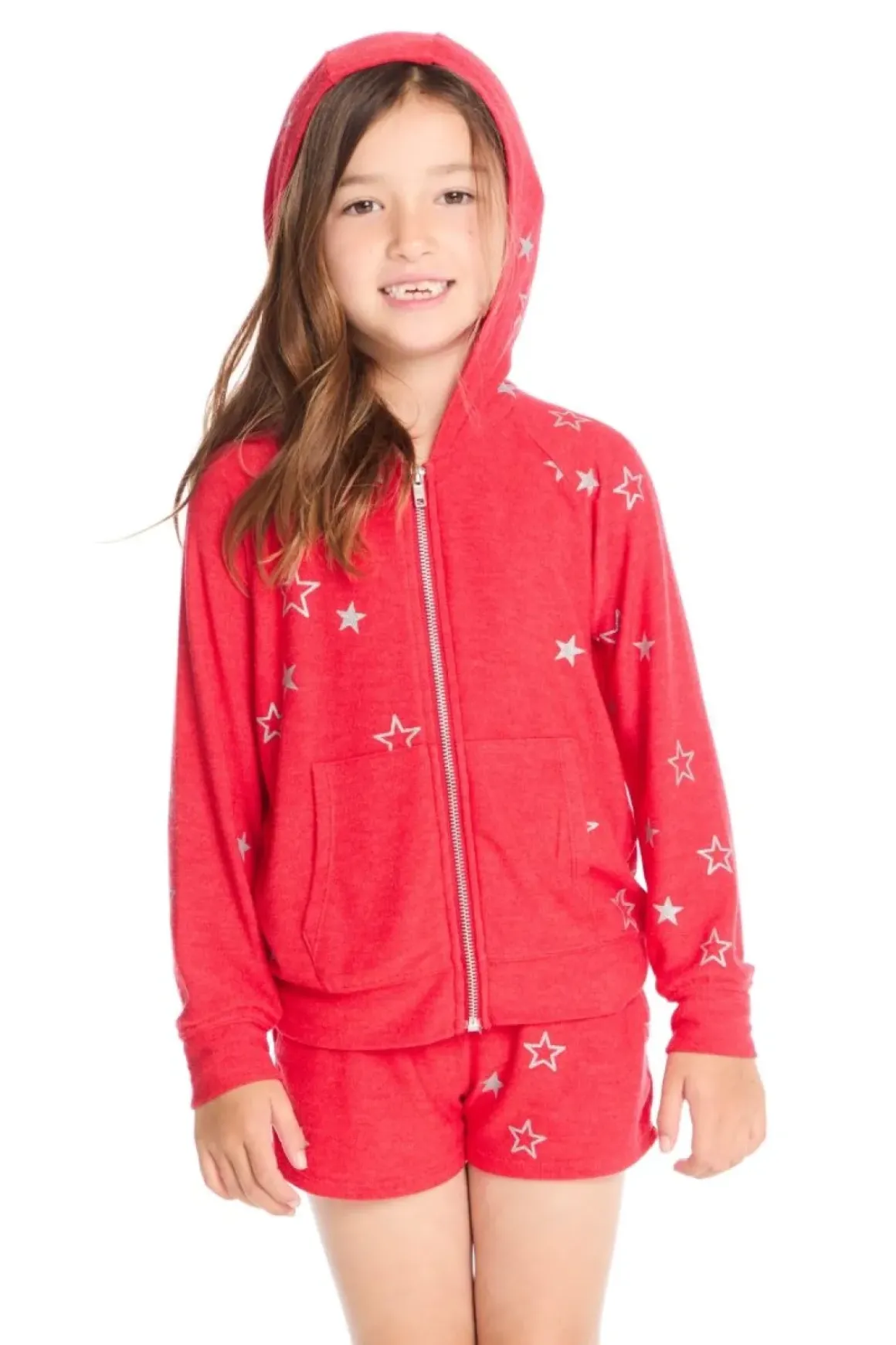 GLITTER STARS ZIP UP HOODIE