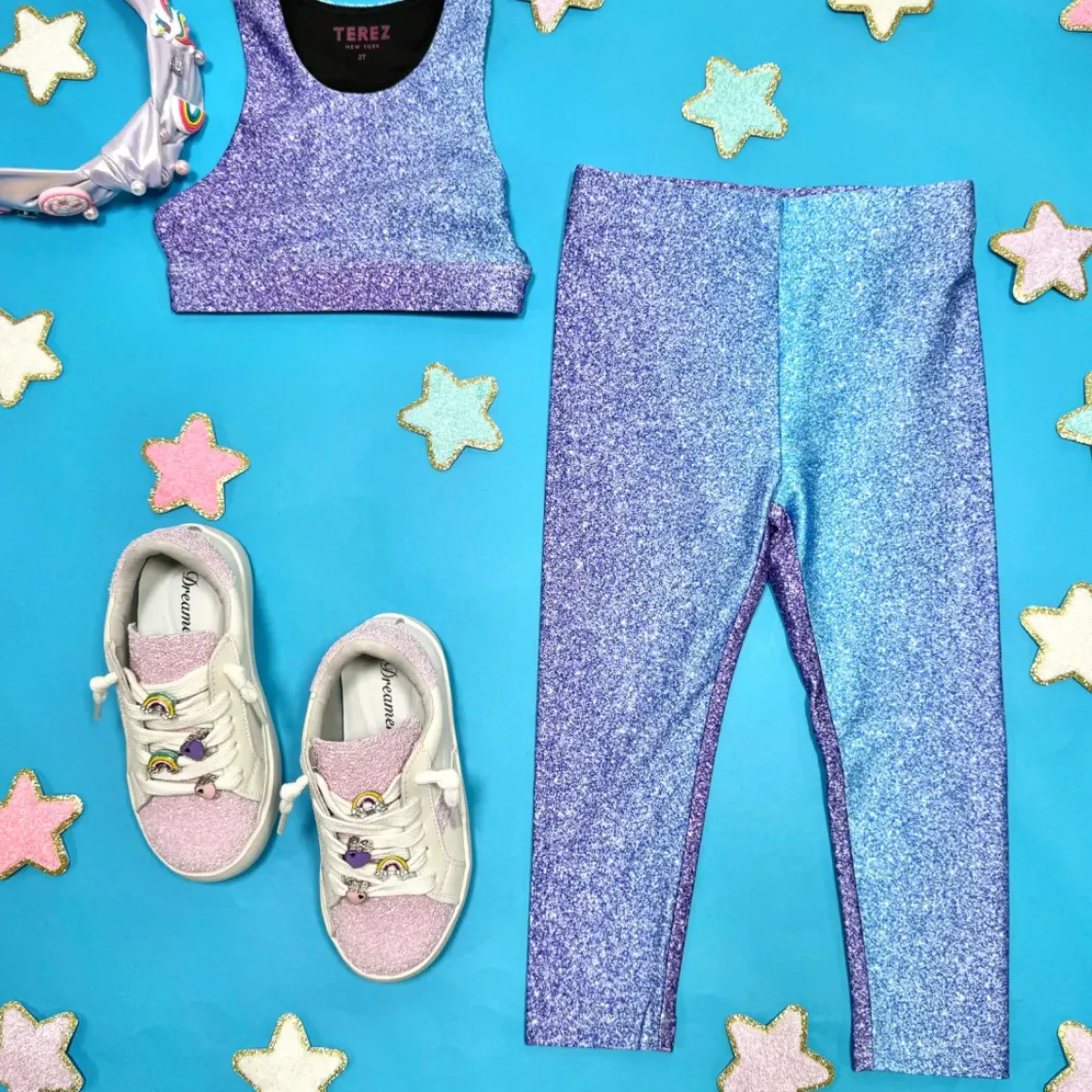 GLITTER UNICORN SPORTS BRA