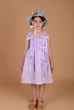 GLORIA SHIMMER RIBBON DRESS