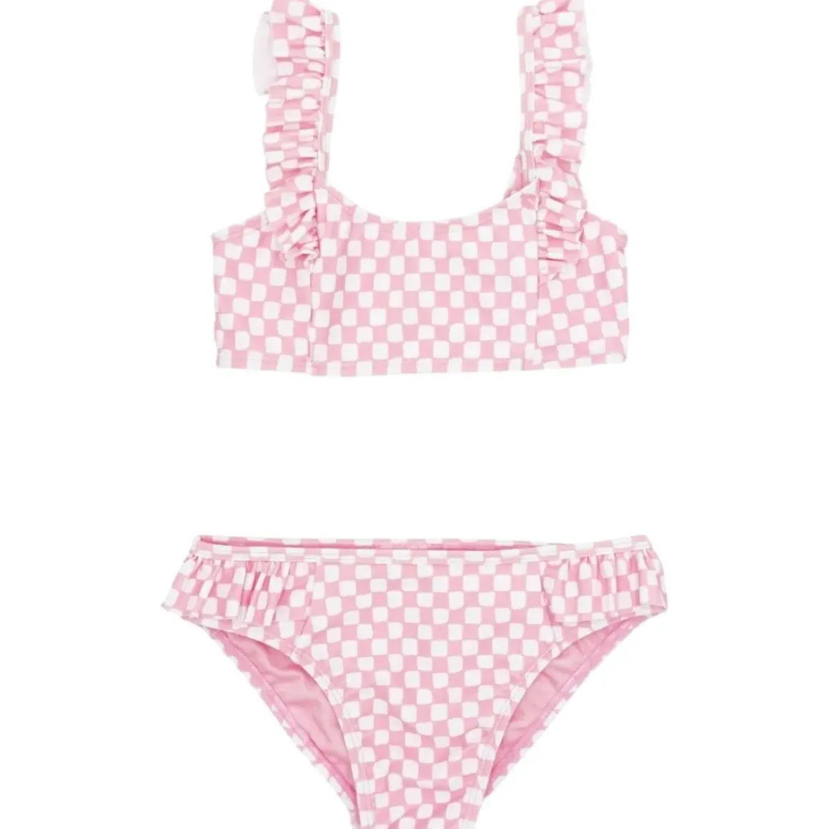 HAPPY DAZE CHECKERED TWO PIECE SPORTY BIKINI