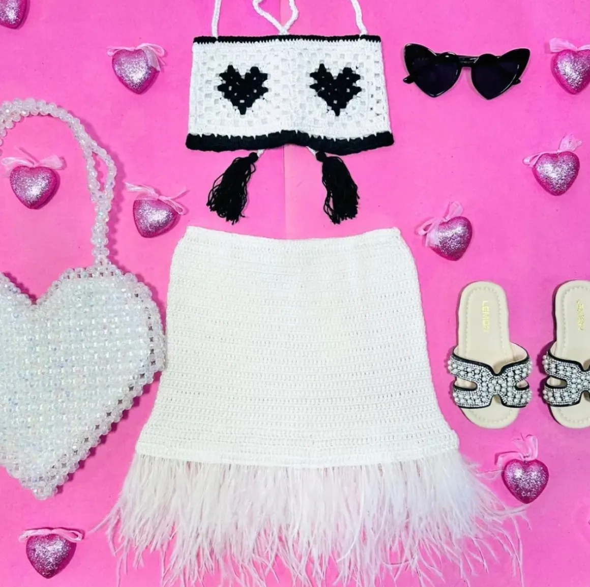 HEART CROCHET TOP