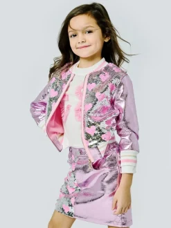 HEART SEQUIN METALLIC JACKET