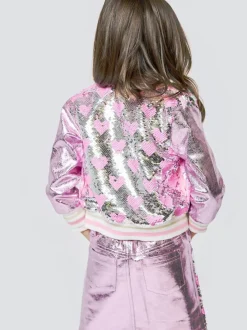 HEART SEQUIN METALLIC SKIRT