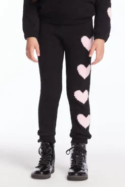 HEARTS FUZZY FLEECE LEGGINGS