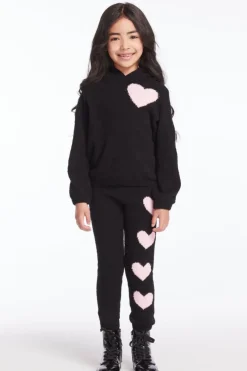 HEARTS FUZZY FLEECE LEGGINGS