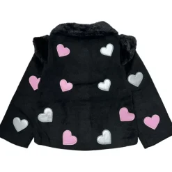 HEARTS PATCH FUR TRIM JACKET
