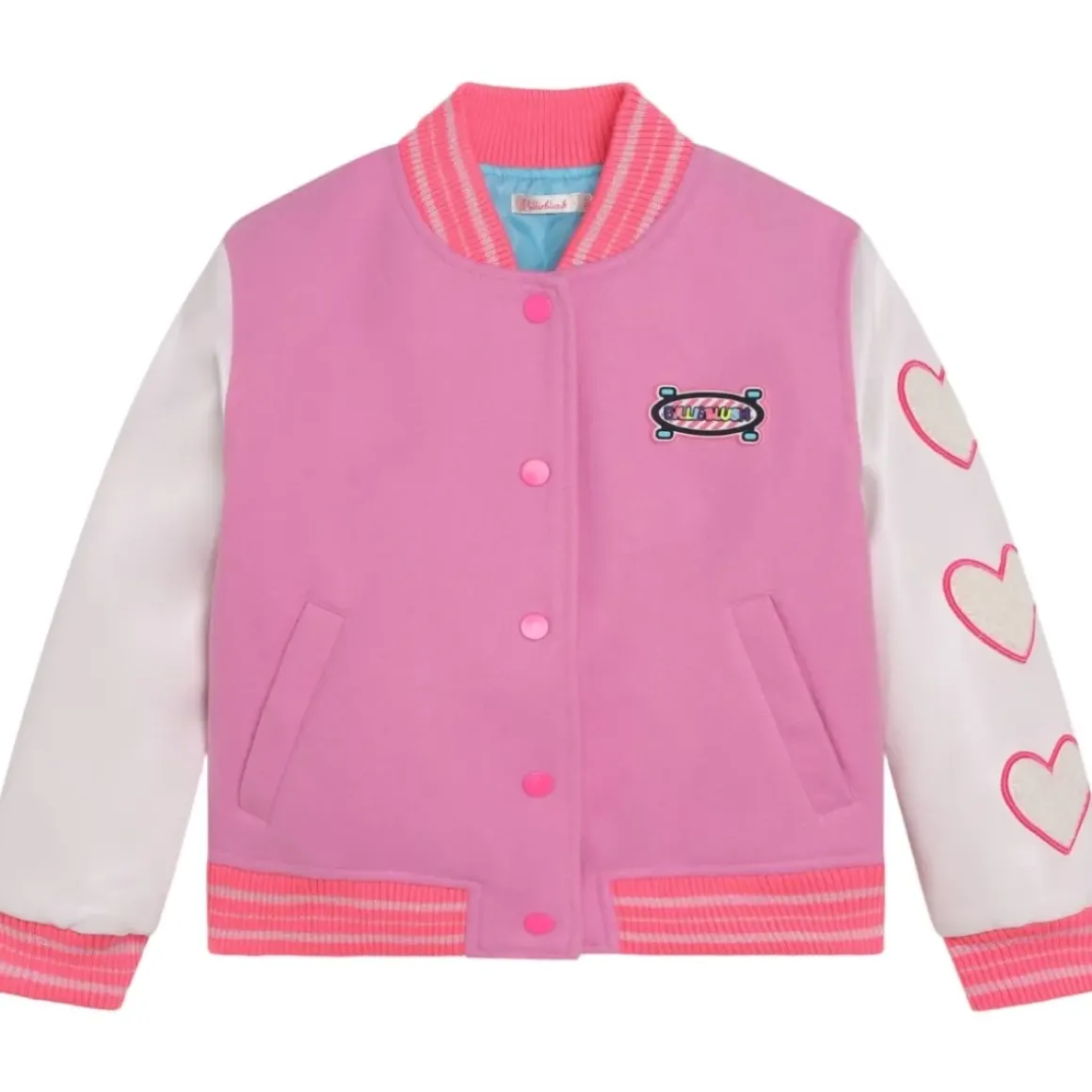 HEARTS PLEATHER VARSITY JACKET