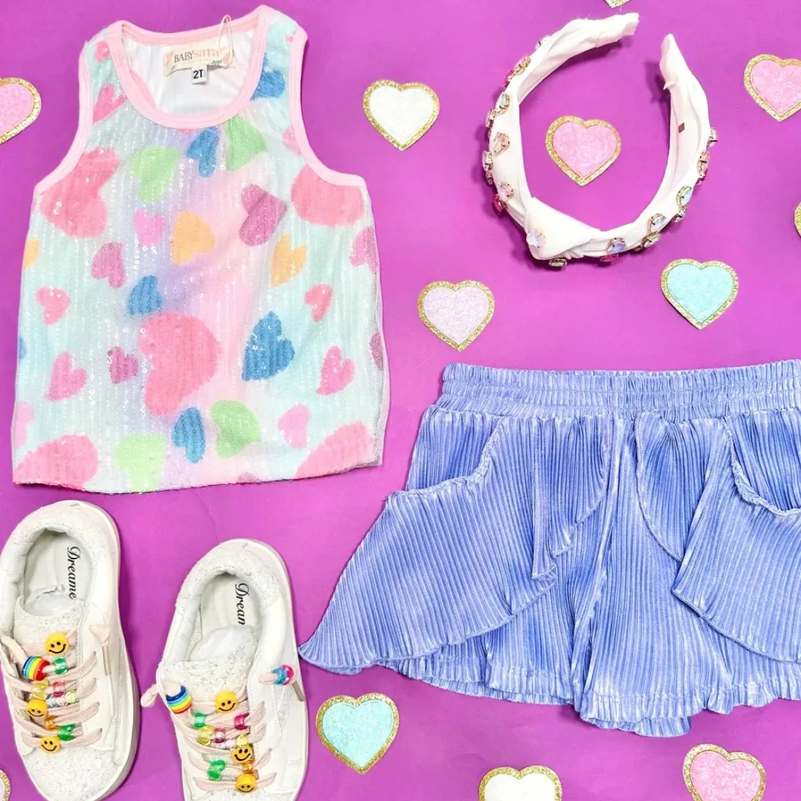 HEARTS SEQUIN TANK TOP