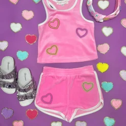 HEARTS VELOUR SHORTS