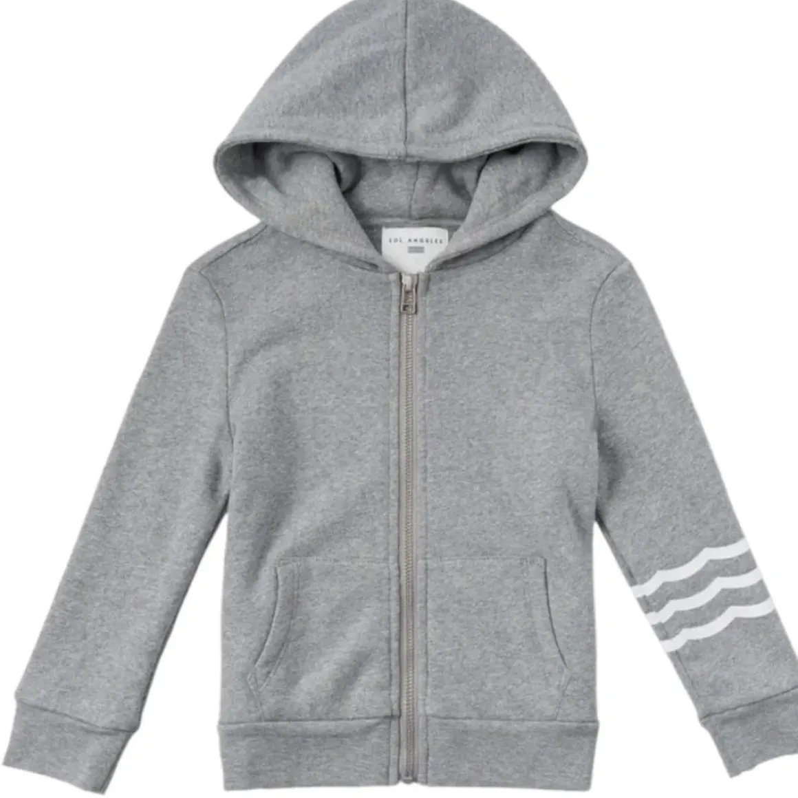 HEATHER WAVES ZIP UP HOODIE