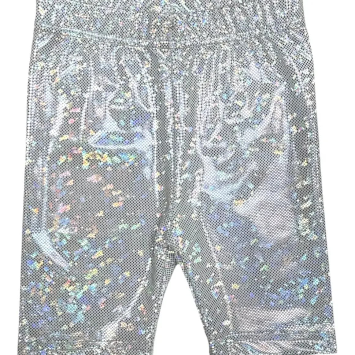 HOLOGRAPHIC BIKER SHORTS