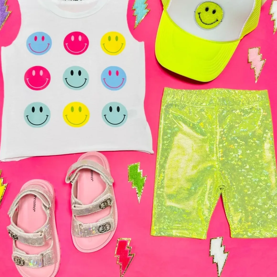 HOLOGRAPHIC BIKER SHORTS