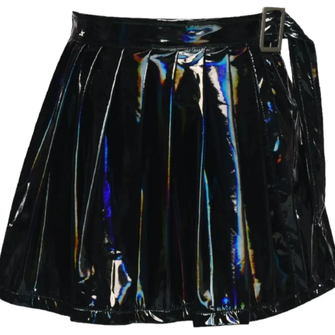 HOLOGRAPHIC PLEATED SKORT